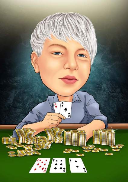 Pokerface/hoch gepokert