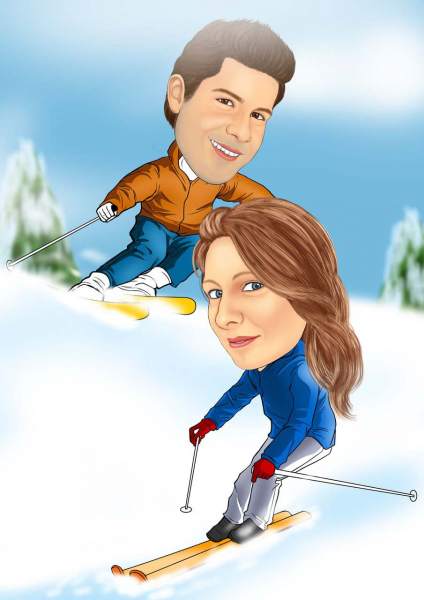 Slalom durch den Schnee
