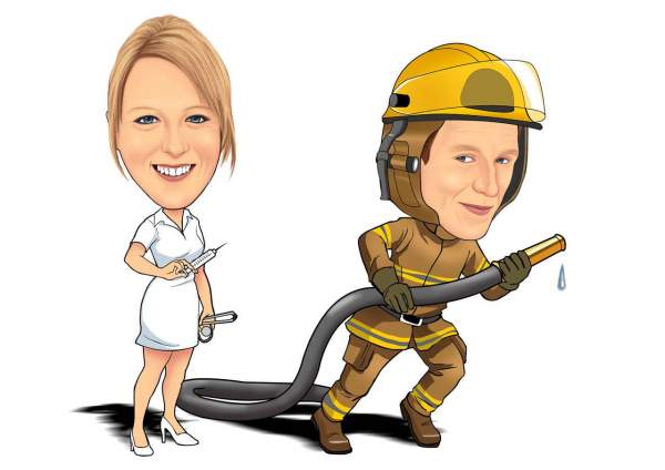 Die Krankenschwester und der Feuerwehrmann
