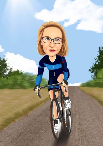 Leidenschaftliche Fahrradtour