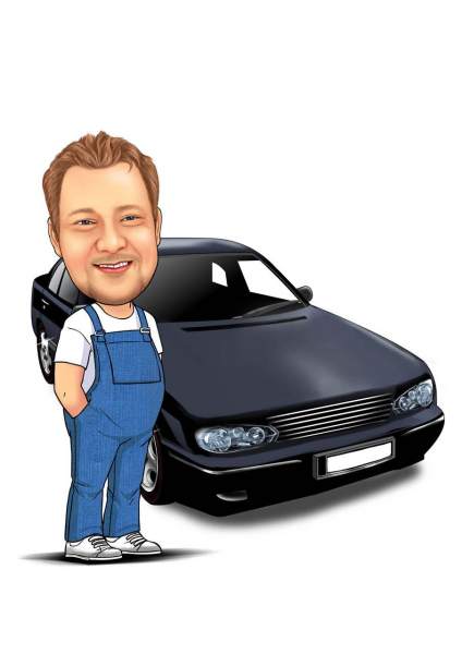 Der Mechaniker und sein Auto