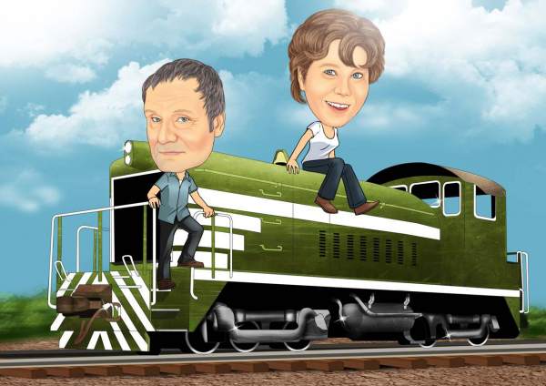Grüne Lokomotive
