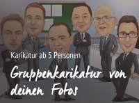 Gruppenkarikatur ab 5 Personen
