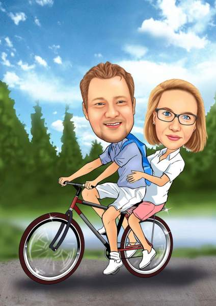 Fahrradtour dich den Park
