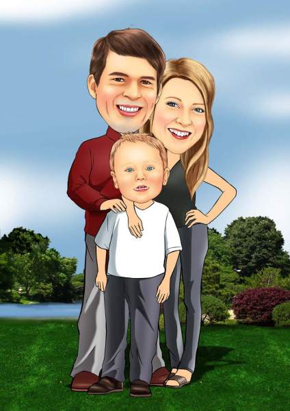 Familienfoto im Park