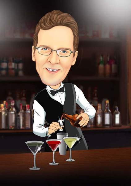 Barkeeper in Aktion
