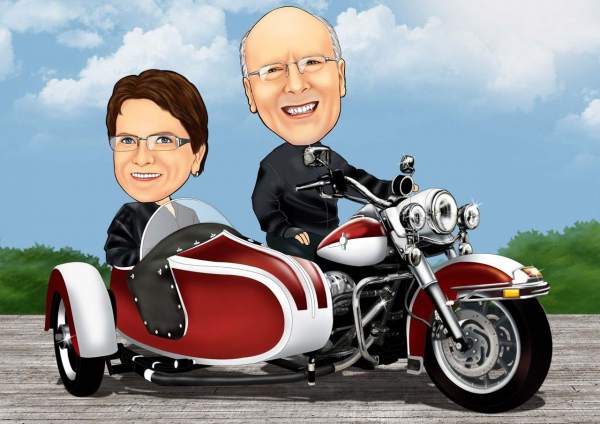 Motorrad mit Beiwagen
