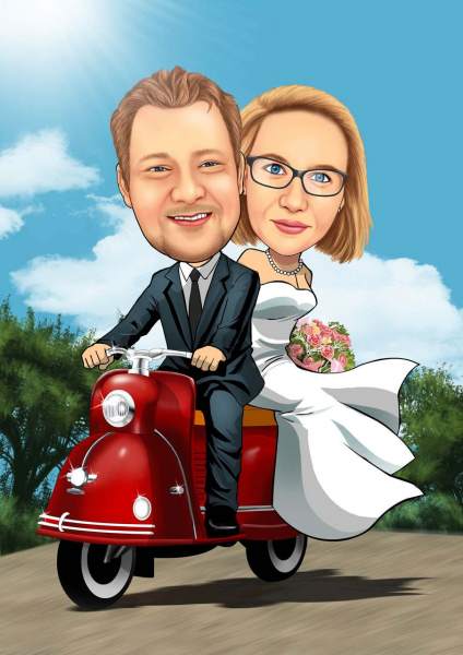 Rotes Hochzeitspferd
