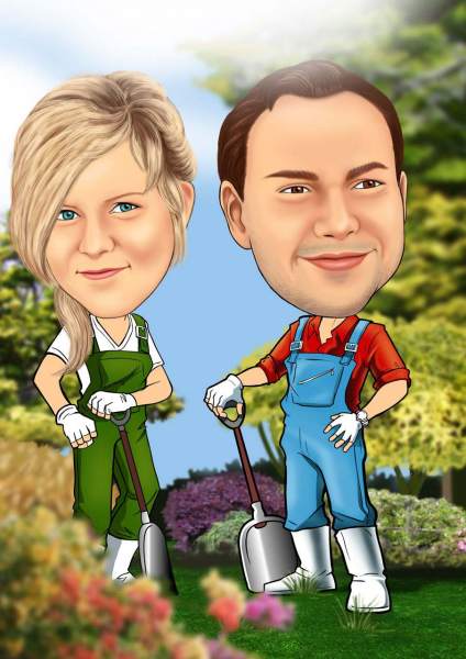 Bei der Gartenarbeit