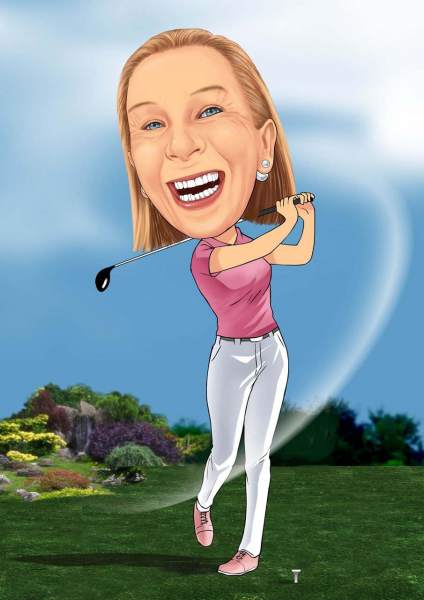 Abschlag beim Golf