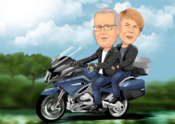 Mit der Motorrad auf Tour