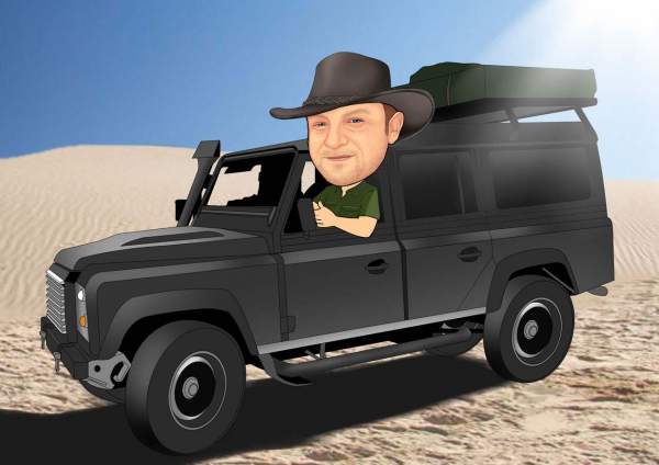Wüsten Fahrer