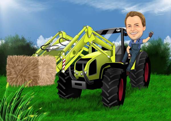 Traktor bei der Arbeit